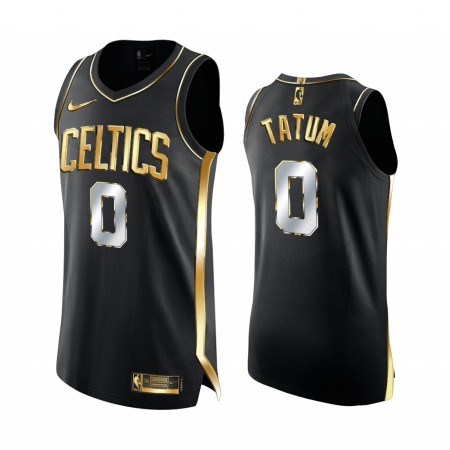 Maillot Basket Boston Celtics Jayson Tatum 0 2020-21 Noir Golden Edition Swingman - Homme